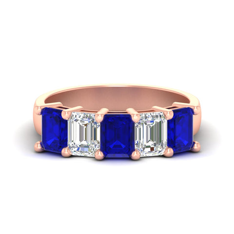 emerald-cut-5-stone-wedding-band-sapphire-4-carat-in-rose-gold-fdwb8008emgsablsleep-4.00ct-nl-rg