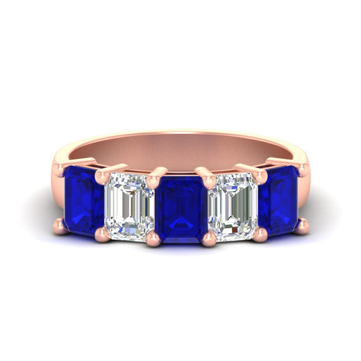 emerald-cut-5-stone-wedding-band-sapphire-4-carat-in-rose-gold-fdwb8008emgsablsleep-4.00ct-nl-rg