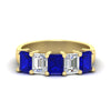 Load image into Gallery viewer, emerald-cut-5-stone-wedding-band-sapphire-4-carat-in-yellow-gold-fdwb8008emgsablsleep-4.00ct-nl-yg