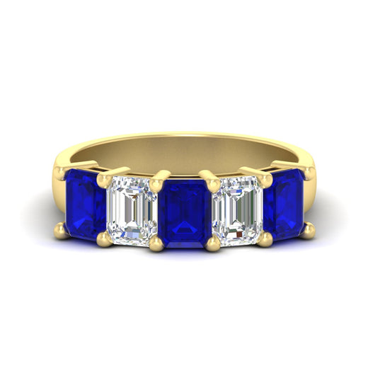 emerald-cut-5-stone-wedding-band-sapphire-4-carat-in-yellow-gold-fdwb8008emgsablsleep-4.00ct-nl-yg