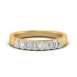 Emerald Cut 8 Stone Diamond Band