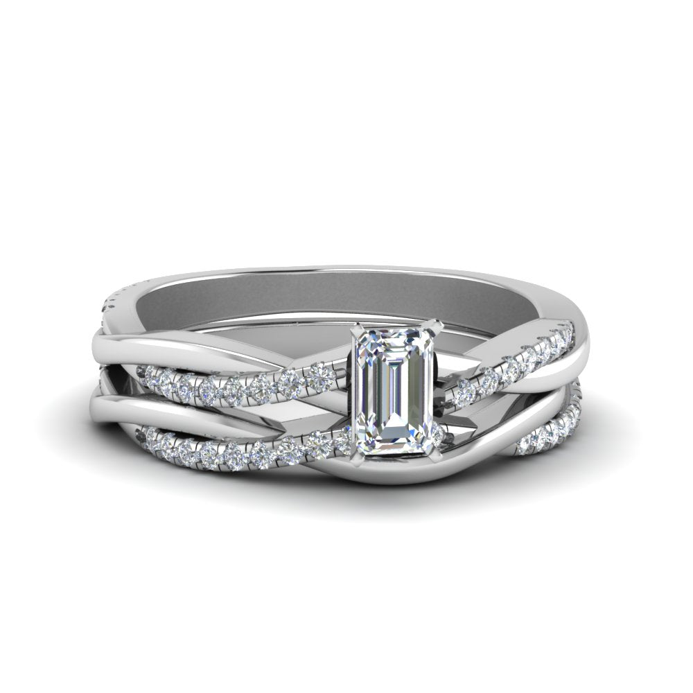 emerald-cut-Infinity-twist-diamond-matching-bridal-set-in-950-Platinum-FD8253EM-NL-WG
