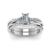 Load image into Gallery viewer, emerald-cut-Infinity-twist-diamond-matching-bridal-set-in-950-Platinum-FD8253EM-NL-WG