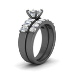 Load image into Gallery viewer, emerald-cut-accent-asscher-diamond-wedding-set-in-black-gold-FD9591ASANGLE3-NL-BG
