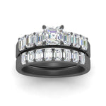 Load image into Gallery viewer, emerald-cut-accent-asscher-diamond-wedding-set-in-black-gold-FD9591ASANGLE3-NL-BG
