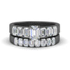 Load image into Gallery viewer, emerald-cut-accent-emerald-cut-diamond-wedding-set-in-black-gold-FD9591EMANGLE3-NL-BG