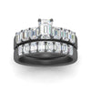 Load image into Gallery viewer, emerald-cut-accent-emerald-cut-diamond-wedding-set-in-black-gold-FD9591EMANGLE3-NL-BG