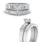 Load image into Gallery viewer, emerald-cut-accent-heart-diamond-wedding-set-in-FD9591HTANGLE3-NL-WG
