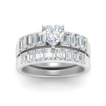 Load image into Gallery viewer, emerald-cut-accent-heart-diamond-wedding-set-in-FD9591HTANGLE3-NL-WG
