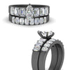 Load image into Gallery viewer, emerald-cut-accent-marquise-diamond-wedding-set-in-black-gold-FD9591MQANGLE3-NL-BG