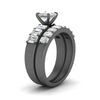 Load image into Gallery viewer, emerald-cut-accent-princess-cut-diamond-wedding-set-in-black-gold-FD9591PRANGLE3-NL-BG