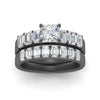Load image into Gallery viewer, emerald-cut-accent-princess-cut-diamond-wedding-set-in-black-gold-FD9591PRANGLE3-NL-BG