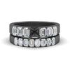 Load image into Gallery viewer, emerald-cut-accent-semi-mount-diamond-wedding-set-in-black-gold-FD9591SMANGLE3-NL-BG