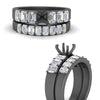 Load image into Gallery viewer, emerald-cut-accent-semi-mount-diamond-wedding-set-in-black-gold-FD9591SMANGLE3-NL-BG