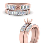 Load image into Gallery viewer, emerald-cut-accent-semi-mount-diamond-wedding-set-in-FD9591SMANGLE3-NL-RG
