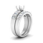 Load image into Gallery viewer, emerald-cut-accent-semi-mount-diamond-wedding-set-in-FD9591SMANGLE3-NL-WG
