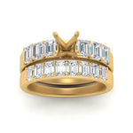 Load image into Gallery viewer, emerald-cut-accent-semi-mount-diamond-wedding-set-in-FD9591SMANGLE3-NL-YG
