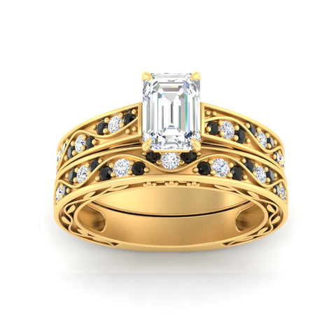 emerald-cut-antique-filigree-black-diamond-bridal-ring-set-in-yellow-gold-fdens3543emgblackangle5-nl-yg.jpg