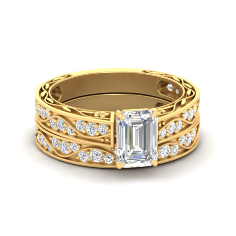 emerald-cut-antique-filigree-diamond-bridal-ring-set-in-yellow-gold-fdens3543emsleep-nl-yg.jpg