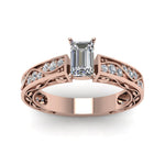 Load image into Gallery viewer, emerald-cut-antique-filigree-diamond-ring-in-14K-rose-gold-FDENS3543EMRANGLE5-NL-RG
