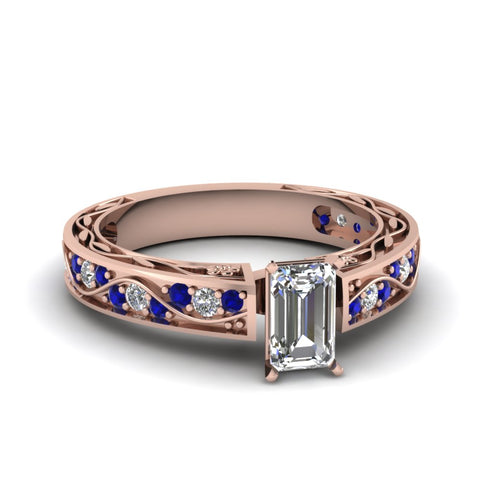 emerald-cut-antique-filigree-diamond-ring-with-blue-sapphire-in-14K-rose-gold-FDENS3543EMRGSABL-NL-RG_604cd324-e64c-45ab-9a0b-bcccbcb9a31a