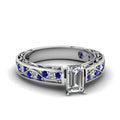Thumbnail 31 - emerald-cut-antique-filigree-diamond-ring-with-blue-sapphire-in-14K-white-gold-FDENS3543EMRGSABL-NL-WG_82cc9336-9244-4f93-b8d9-63a524071b64