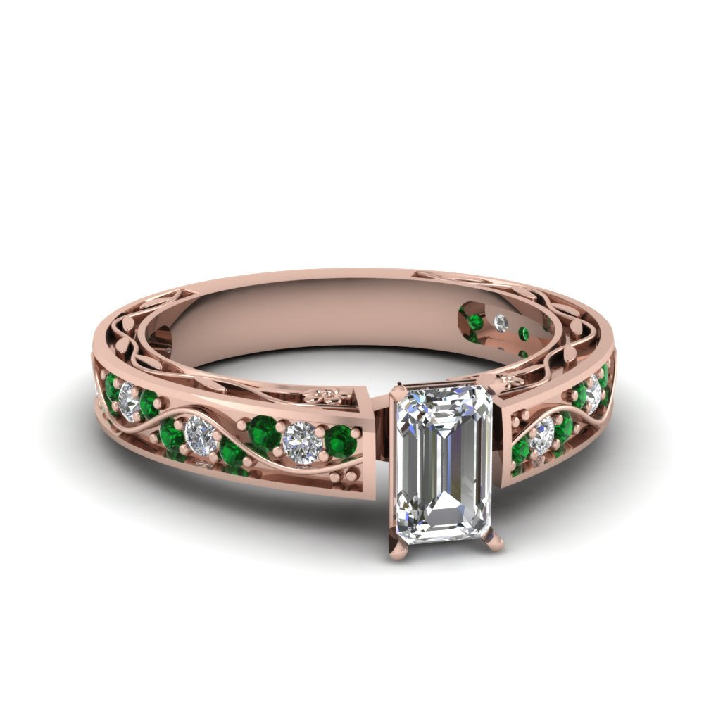 emerald-cut-antique-filigree-diamond-ring-with-emerald-in-14K-rose-gold-FDENS3543EMRGEMGR-NL-RG