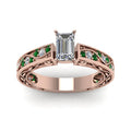 Thumbnail 14 - emerald-cut-antique-filigree-diamond-ring-with-emerald-in-14K-rose-gold-FDENS3543EMRGEMGRANGLE5-NL-RG_96fefcec-4d87-4937-b4d2-4d2615942fad