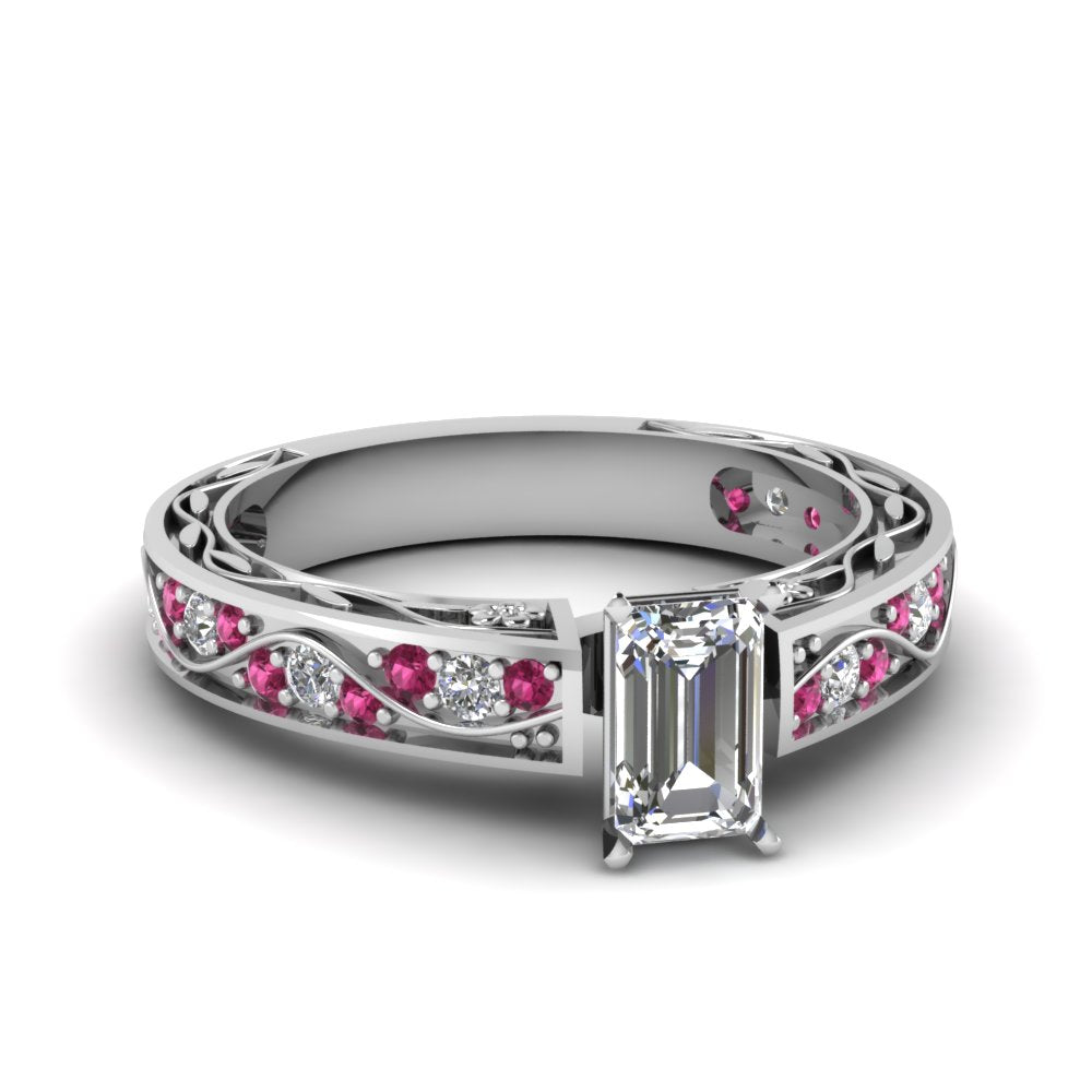 emerald-cut-antique-filigree-diamond-ring-with-pink-sapphire-in-14K-white-gold-FDENS3543EMRGSADRPI-NL-WG_a1608423-92bd-4dbf-a9b6-0c319b2091cb