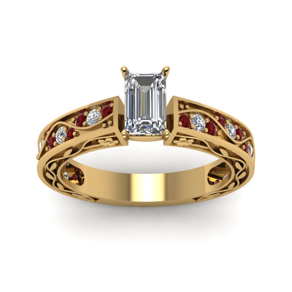 emerald-cut-antique-filigree-diamond-ring-with-ruby-in-14K-yellow-gold-FDENS3543EMRGRUDRANGLE5-NL-YG