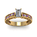 Thumbnail 80 - emerald-cut-antique-filigree-diamond-ring-with-violac-topaz-in-14K-yellow-gold-FDENS3543EMRGVITOANGLE5-NL-YG_47f7450e-5bf4-47d2-809d-3726fbd42d41