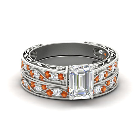 emerald-cut-antique-filigree-orange-sapphire-bridal-ring-set-in-white-gold-fdens3543emgsaorsleep-nl-wg.jpg
