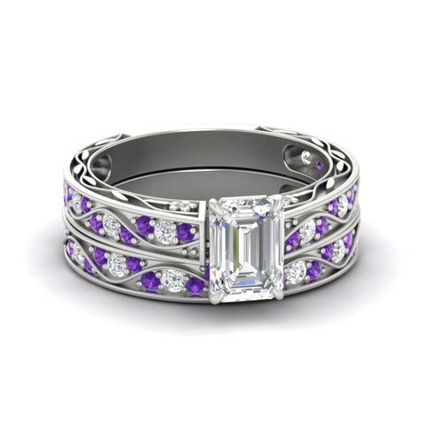 emerald-cut-antique-filigree-purple-topaz-bridal-ring-set-in-white-gold-fdens3543emgvitosleep-nl-wg.jpg