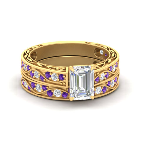 emerald-cut-antique-filigree-purple-topaz-bridal-ring-set-in-yellow-gold-fdens3543emgvitosleep-nl-yg.jpg