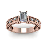 Load image into Gallery viewer, emerald-cut-antique-filigree-ring-with-black-diamond-in-14K-rose-gold-FDENS3543EMRGBLACKANGLE5-NL-RG