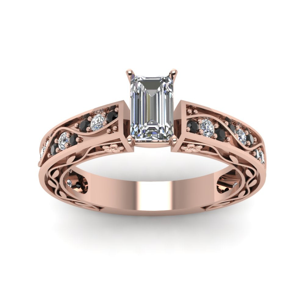 emerald-cut-antique-filigree-ring-with-black-diamond-in-14K-rose-gold-FDENS3543EMRGBLACKANGLE5-NL-RG