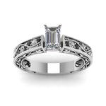 Load image into Gallery viewer, emerald-cut-antique-filigree-ring-with-black-diamond-in-950-platinum-FDENS3543EMRGBLACKANGLE5-NL-WG