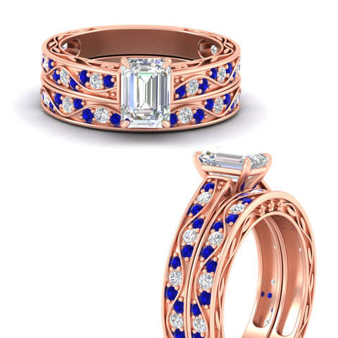 emerald-cut-antique-filigree-sapphire-bridal-ring-set-in-rose-gold-fdens3543emgsablangle3-nl-rg.jpg