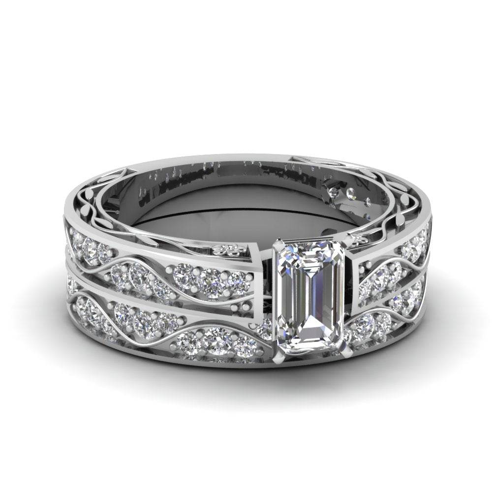 emerald-cut-antique-filigree-wedding-ring-set-in-white-gold-FDENS3543EM-NL-WG