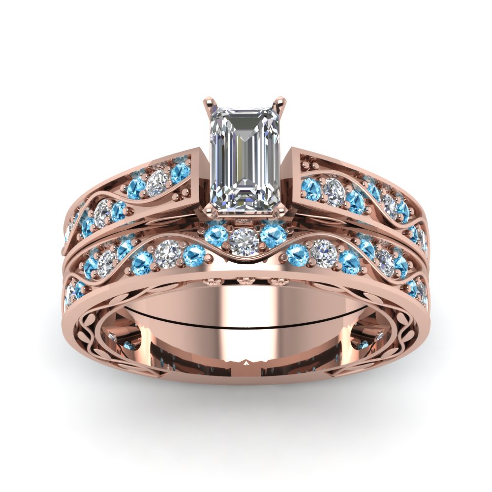 emerald-cut-antique-filigree-wedding-ring-set-with-ice-blue-topaz-in-rose-gold-FDENS3543EMGICBLTOANGLE5-NL-RG
