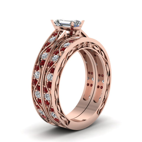 emerald-cut-antique-filigree-wedding-ring-set-with-ruby-in-rose-gold-FDENS3543EMGRUDRANGLE2-NL-RG