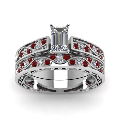 emerald-cut-antique-filigree-wedding-ring-set-with-ruby-in-white-gold-FDENS3543EMGRUDRANGLE5-NL-WG