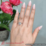 Load image into Gallery viewer, Emerald Cut Baguette Thin Band Engagement Ring
