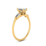 Load image into Gallery viewer, Emerald-Cut-Bar-Baguette-3-Stone-Lab-Diamond-Engagement-Ring-In-FDENS100R-YG