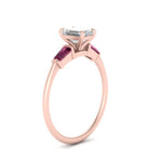 Load image into Gallery viewer, emerald-cut-bar-baguette-3-stone-pink-sapphire-engagement-ring-in-FDENS100EMRGSADRPI-NL-RG
