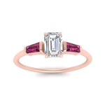 Load image into Gallery viewer, emerald-cut-bar-baguette-3-stone-pink-sapphire-engagement-ring-in-FDENS100EMRGSADRPI-NL-RG