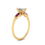 Load image into Gallery viewer, emerald-cut-bar-baguette-3-stone-pink-sapphire-engagement-ring-in-FDENS100EMRGSADRPI-NL-YG