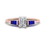 Load image into Gallery viewer, emerald-cut-bar-baguette-3-stone-sapphire-engagement-ring-in-FDENS100EMRGSABL-NL-RG