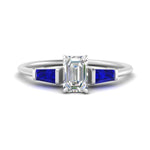 Load image into Gallery viewer, emerald-cut-bar-baguette-3-stone-sapphire-engagement-ring-in-FDENS100EMRGSABL-NL-WG