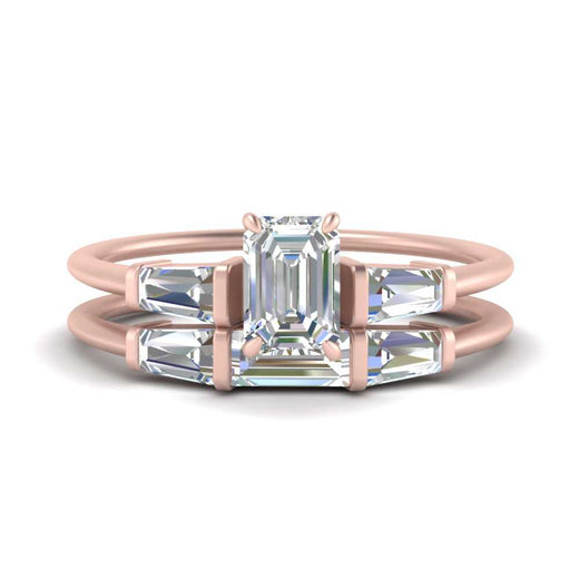 emerald-cut-bar-set-diamond-ring-with-matching-3-baguette-wedding-band-in-rose-gold-FDENS100EM-NL-RG
